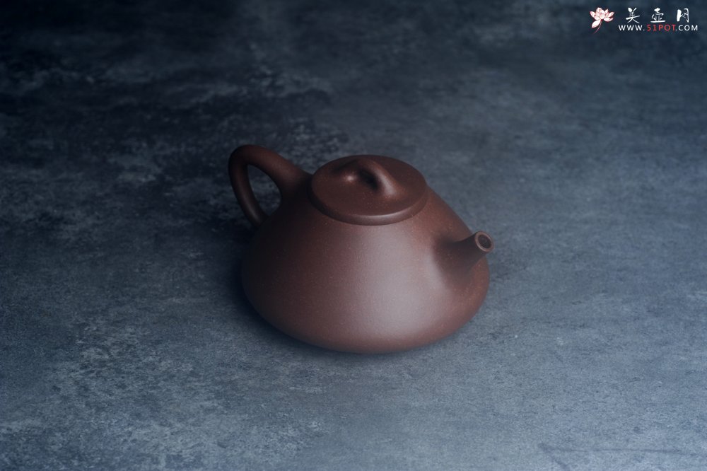 紫砂壶图片：美壶特惠 特好老紫泥紫玉金砂子冶石瓢 - 宜兴紫砂壶网