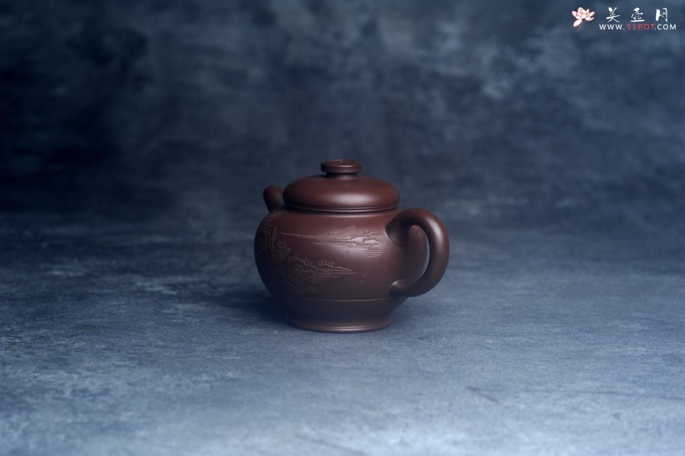 紫砂壶图片：美壶特惠 特好老紫泥山水佳音巨轮壶 茶人醉爱 - 宜兴紫砂壶网