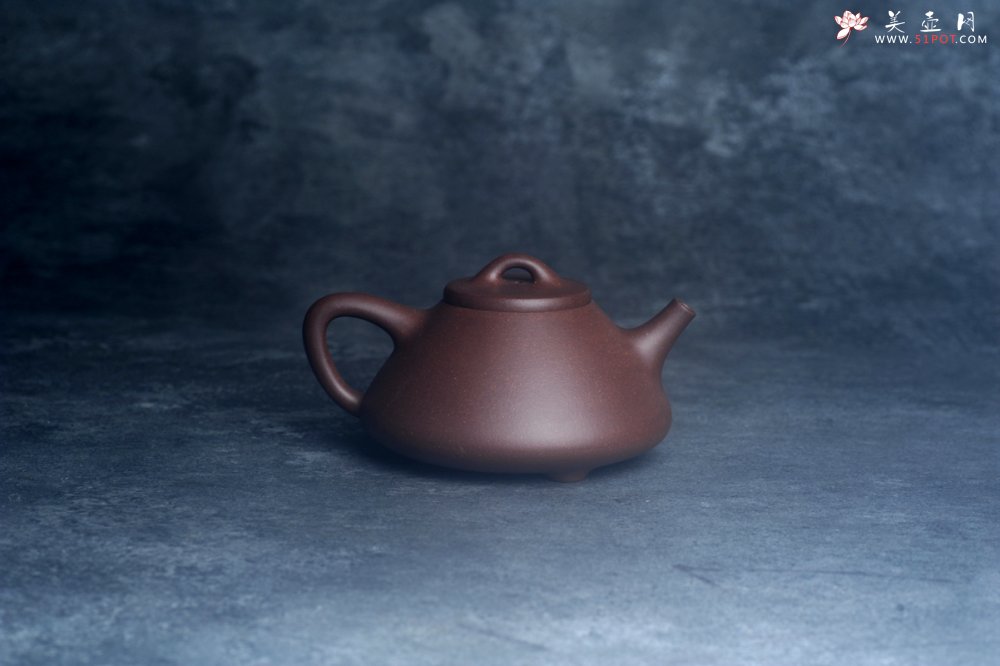 紫砂壶图片：美壶特惠 特好老紫泥紫玉金砂子冶石瓢 - 宜兴紫砂壶网