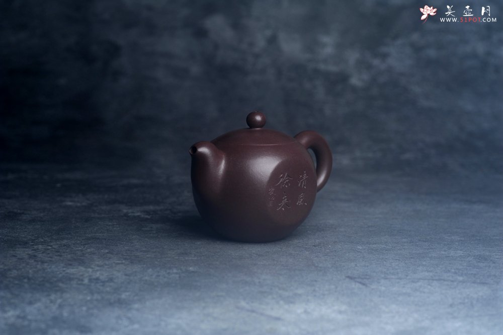 紫砂壶图片：美壶特惠 特好老紫泥道洪圆珠壶 茶人醉爱 - 宜兴紫砂壶网