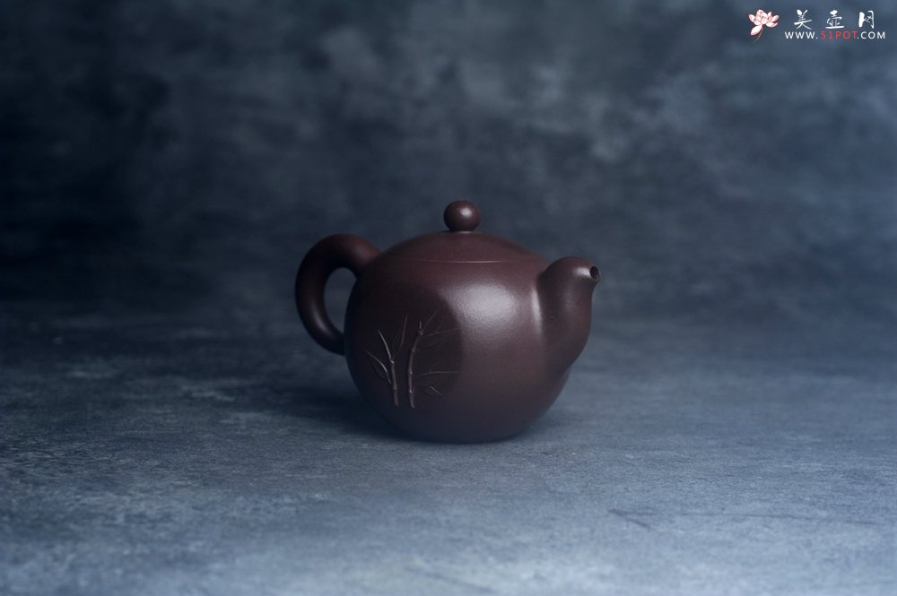 紫砂壶图片：美壶特惠 特好老紫泥道洪圆珠壶 茶人醉爱 - 宜兴紫砂壶网