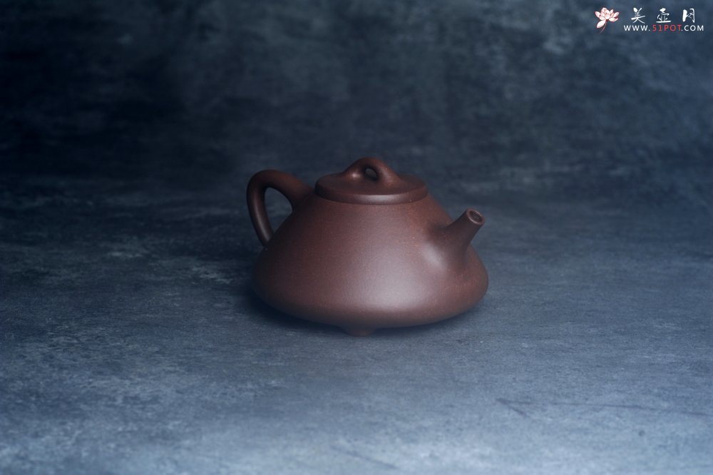 紫砂壶图片：美壶特惠 特好老紫泥紫玉金砂子冶石瓢 - 宜兴紫砂壶网