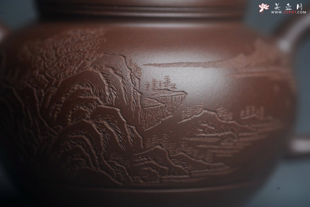 紫砂壶图片：美壶特惠 特好老紫泥山水佳音巨轮壶 茶人醉爱 - 宜兴紫砂壶网