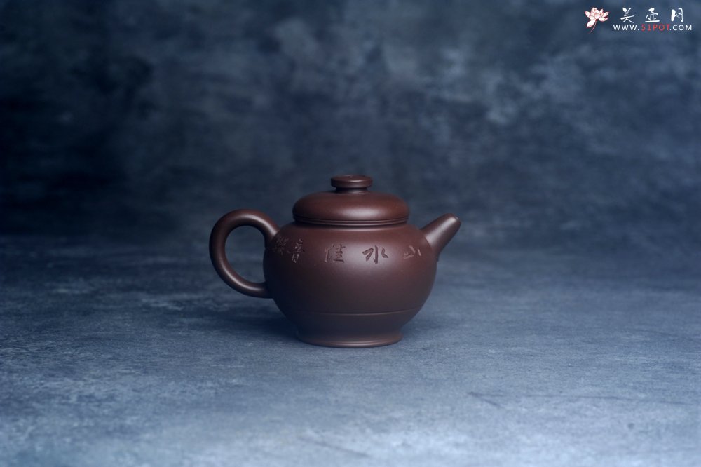 紫砂壶图片：美壶特惠 特好老紫泥山水佳音巨轮壶 茶人醉爱 - 宜兴紫砂壶网