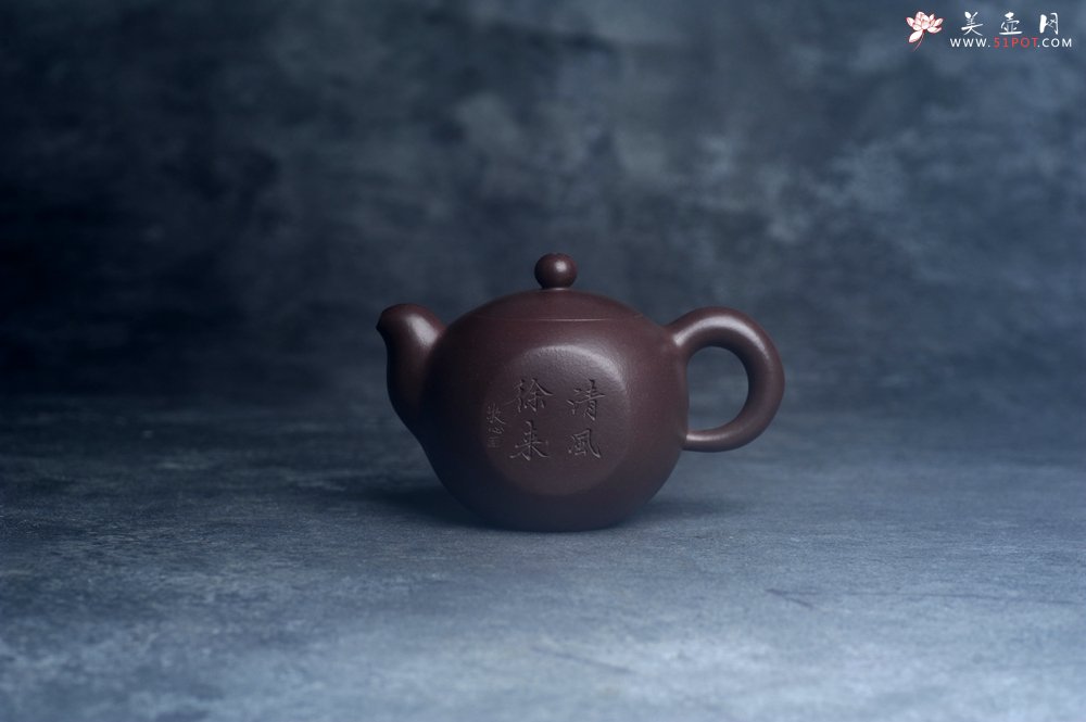 紫砂壶图片：美壶特惠 特好老紫泥道洪圆珠壶 茶人醉爱 - 宜兴紫砂壶网