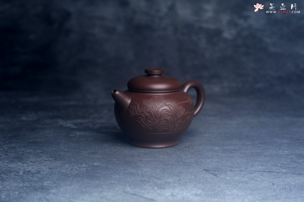 紫砂壶图片：美壶特惠 特好老紫泥山水佳音巨轮壶 茶人醉爱 - 宜兴紫砂壶网