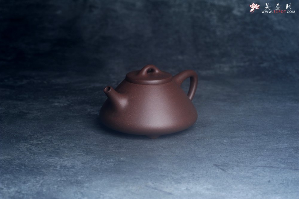 紫砂壶图片：美壶特惠 特好老紫泥紫玉金砂子冶石瓢 - 宜兴紫砂壶网