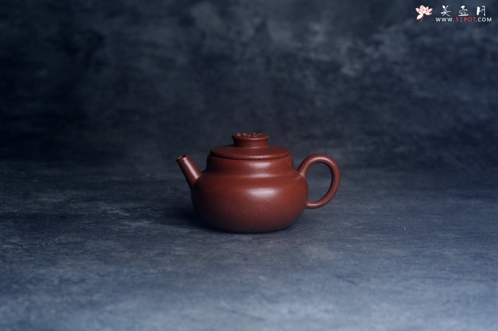 紫砂壶图片：美壶特惠 优质红降坡泥禅意巨轮壶 - 宜兴紫砂壶网