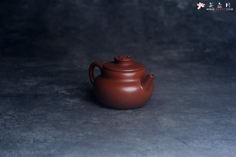 紫砂壶图片：美壶特惠 优质红降坡泥禅意巨轮壶 - 宜兴紫砂壶网