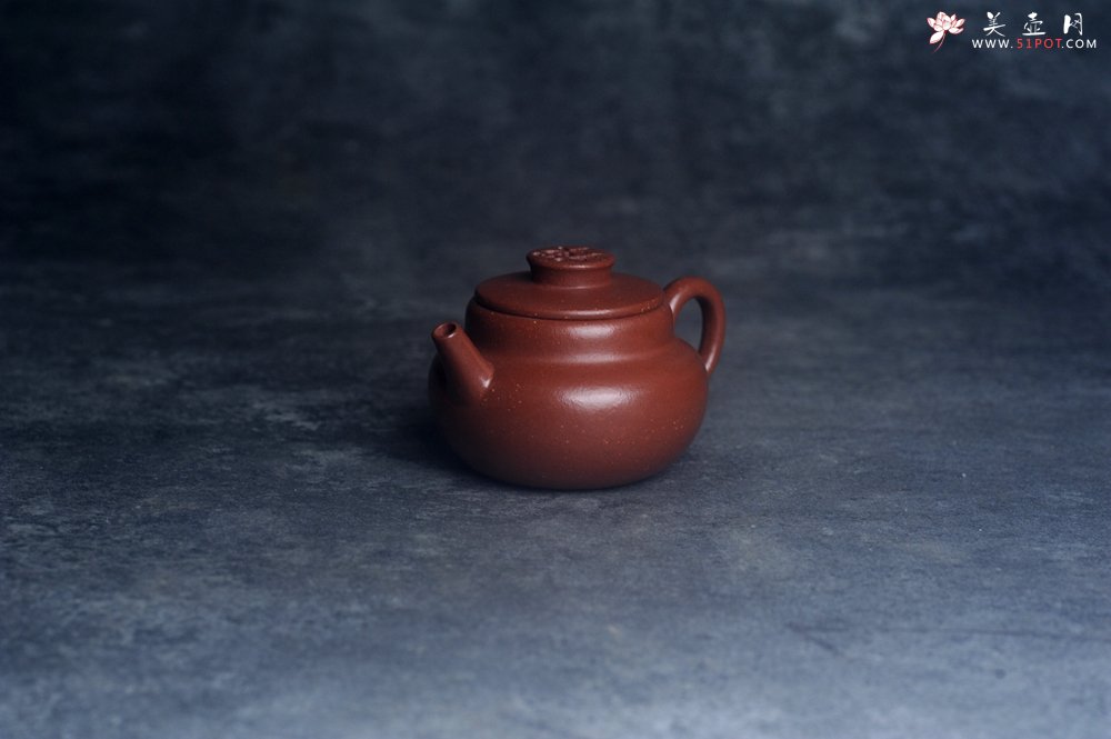 紫砂壶图片：美壶特惠 优质红降坡泥禅意巨轮壶 - 宜兴紫砂壶网