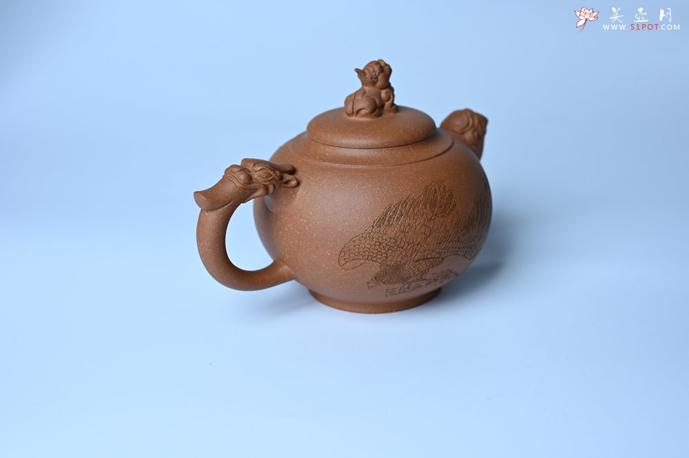 紫砂壶图片：美壶特惠 精致降坡泥祥瑞壶 茶人醉爱 - 宜兴紫砂壶网