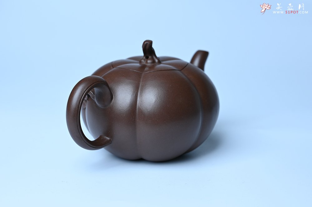 紫砂壶图片：美壶特惠 特好老紫泥南瓜壶 肌理丰富生动 茶人醉爱 - 宜兴紫砂壶网