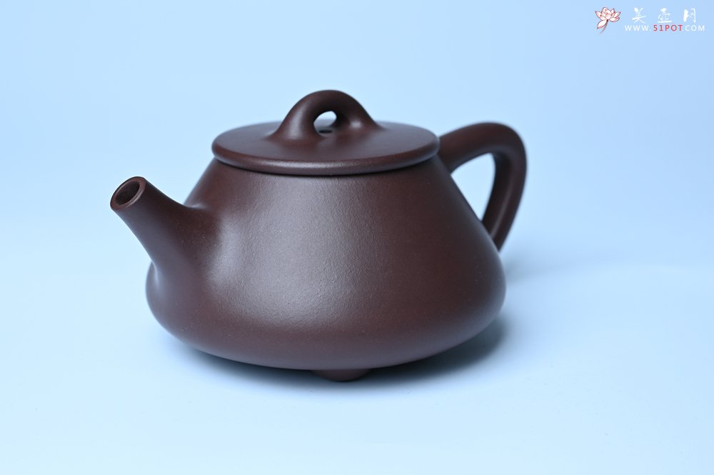 紫砂壶图片：潜力股周小培 特好全手工底槽清平盖石瓢茶壶  壶特好 期待与亲结缘 - 宜兴紫砂壶网