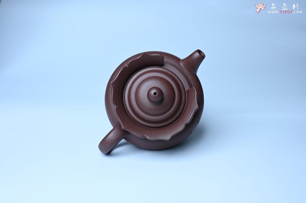 紫砂壶图片：实力派工艺师周斌 老紫泥精工僧帽壶 - 宜兴紫砂壶网