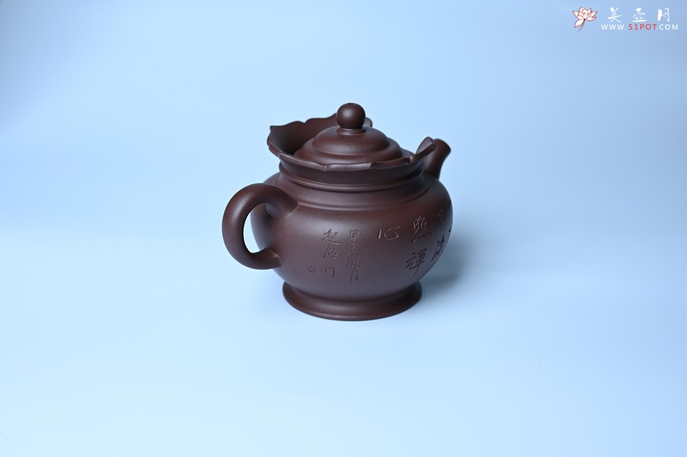 紫砂壶图片：实力派工艺师周斌 老紫泥精工僧帽壶 - 宜兴紫砂壶网