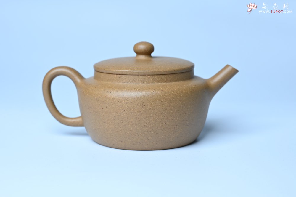 紫砂壶图片：美壶特惠全手工紫砂壶特好段泥桑扁壶 茶壶 茶具 单壶 - 宜兴紫砂壶网