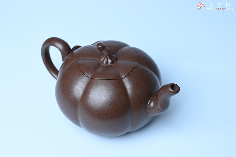 紫砂壶图片：美壶特惠 特好老紫泥南瓜壶 肌理丰富生动 茶人醉爱 - 宜兴紫砂壶网
