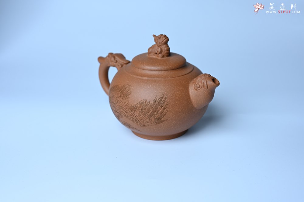 紫砂壶图片：美壶特惠 精致降坡泥祥瑞壶 茶人醉爱 - 宜兴紫砂壶网