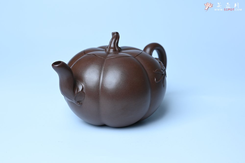紫砂壶图片：美壶特惠 特好老紫泥南瓜壶 肌理丰富生动 茶人醉爱 - 宜兴紫砂壶网