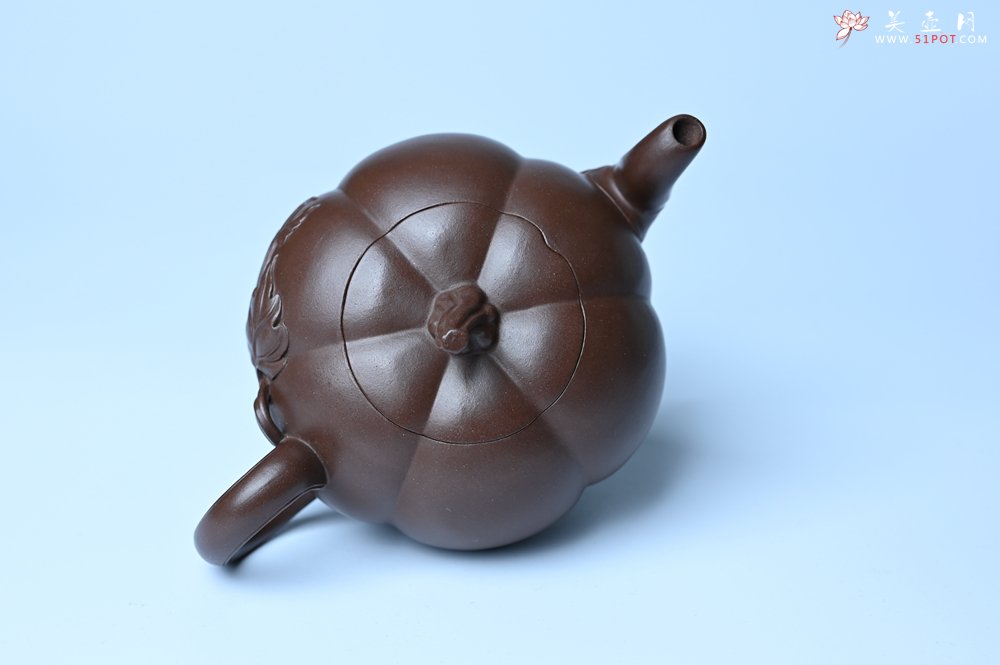 紫砂壶图片：美壶特惠 特好老紫泥南瓜壶 肌理丰富生动 茶人醉爱 - 宜兴紫砂壶网