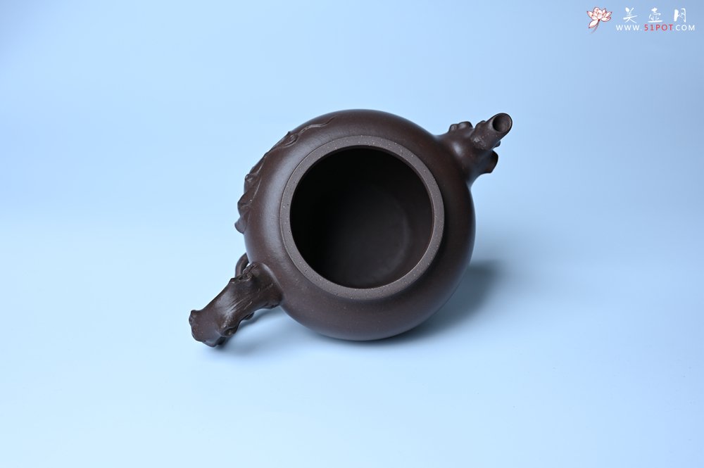 紫砂壶图片：潜力股赵老师 老紫泥全手工松鼠葡萄壶 茶人醉爱 - 宜兴紫砂壶网