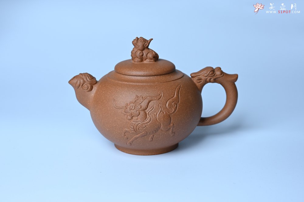 紫砂壶图片：美壶特惠 精致降坡泥祥瑞壶 茶人醉爱 - 宜兴紫砂壶网