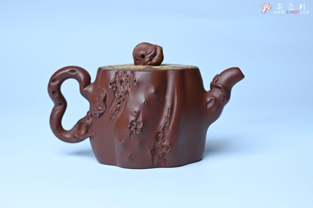 紫砂壶图片：美壶特惠 精品底槽青全手工留痕壶 细节生动 - 宜兴紫砂壶网