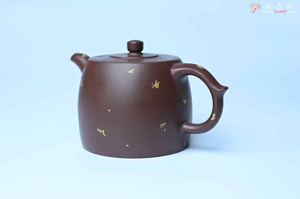 紫砂壶图片：美壶特惠 特好老紫泥洒金井栏壶 茶人醉爱 - 宜兴紫砂壶网
