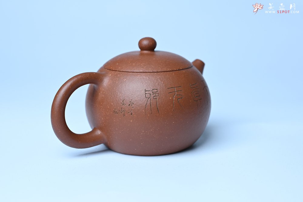 紫砂壶图片：油润降坡泥全手工小品西施壶  装饰童子图 天真无邪 - 宜兴紫砂壶网