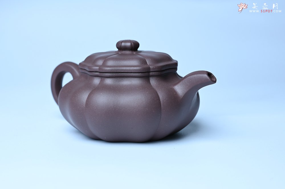 紫砂壶图片：美壶特惠 紫砂壶手工手制优质紫泥葵仿古壶 茶人醉爱 - 宜兴紫砂壶网