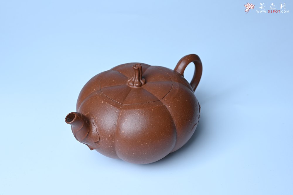 紫砂壶图片：美壶特惠 特好降坡泥南瓜壶 肌理丰富生动 茶人醉爱 - 宜兴紫砂壶网
