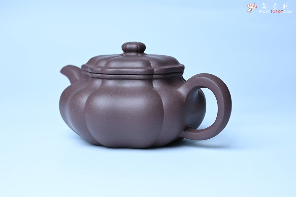 紫砂壶图片：美壶特惠 紫砂壶手工手制优质紫泥葵仿古壶 茶人醉爱 - 宜兴紫砂壶网
