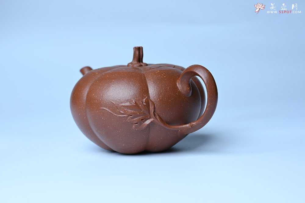 紫砂壶图片：美壶特惠 特好降坡泥南瓜壶 肌理丰富生动 茶人醉爱 - 宜兴紫砂壶网