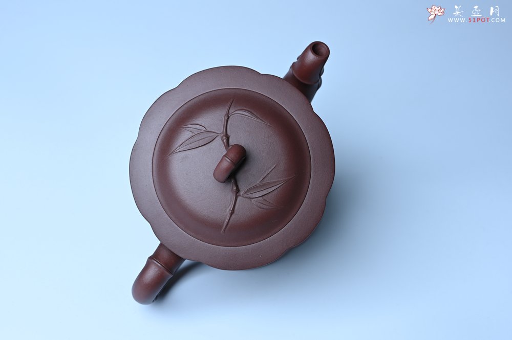 紫砂壶图片：美壶特惠 紫砂壶手工手制优质紫泥八段竹壶 茶人醉爱 - 宜兴紫砂壶网