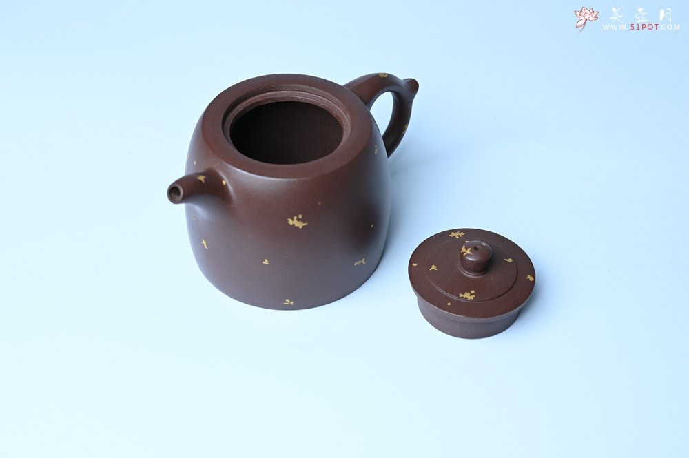 紫砂壶图片：美壶特惠 特好老紫泥洒金井栏壶 茶人醉爱 - 宜兴紫砂壶网