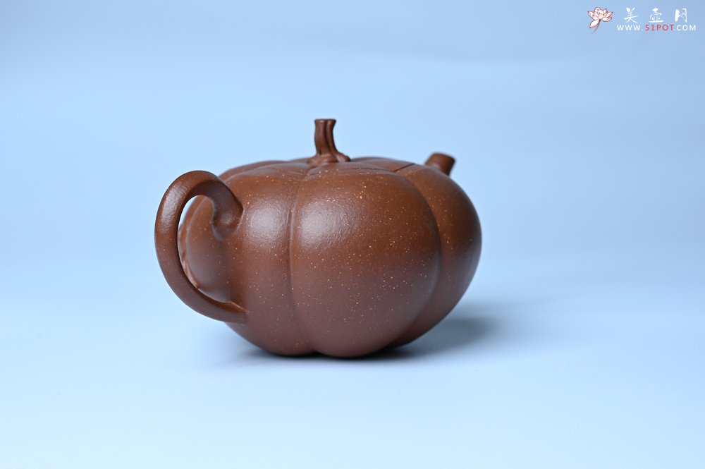 紫砂壶图片：美壶特惠 特好降坡泥南瓜壶 肌理丰富生动 茶人醉爱 - 宜兴紫砂壶网