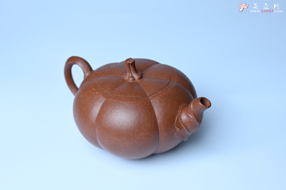 紫砂壶图片：美壶特惠 特好降坡泥南瓜壶 肌理丰富生动 茶人醉爱 - 宜兴紫砂壶网