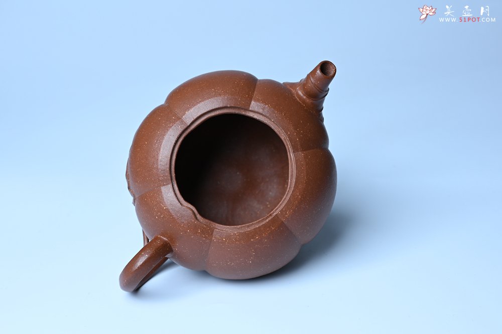 紫砂壶图片：美壶特惠 特好降坡泥南瓜壶 肌理丰富生动 茶人醉爱 - 宜兴紫砂壶网