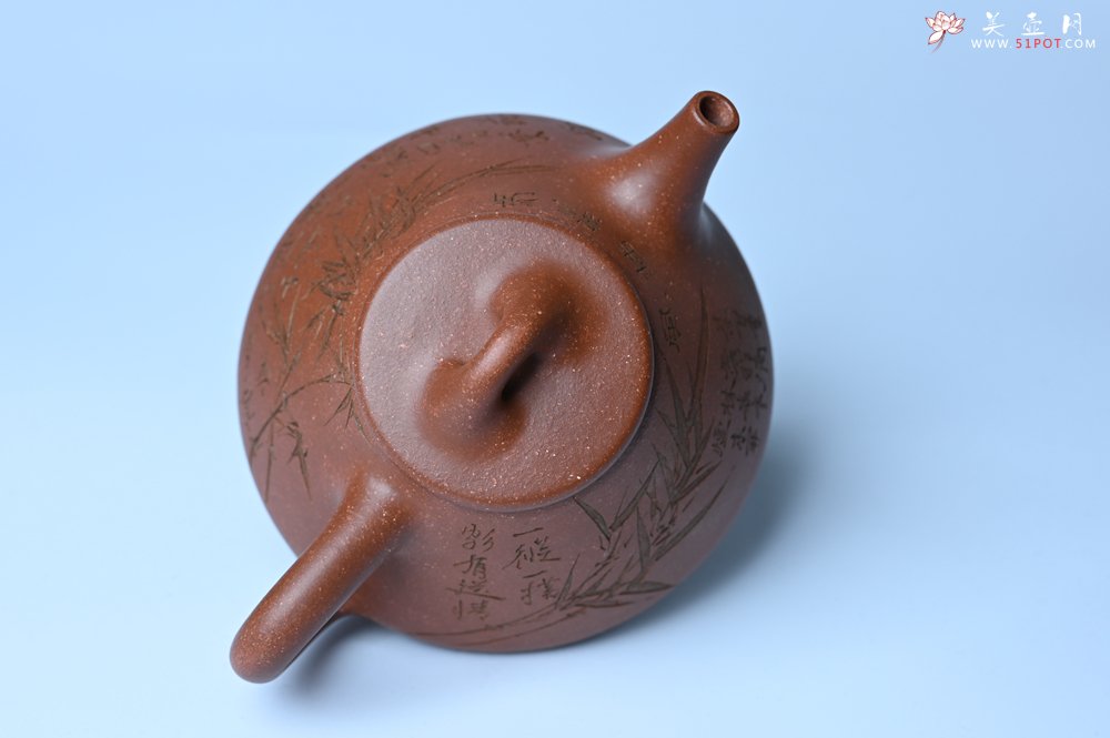 紫砂壶图片：潜力股周小培全手工降坡泥子冶石瓢 范小君徒杨志超装饰竹 特文气 - 宜兴紫砂壶网