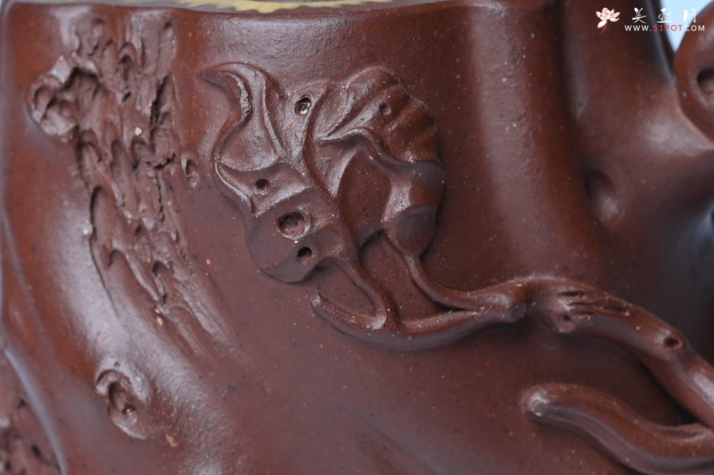 紫砂壶图片：美壶特惠 精品底槽青全手工留痕壶 细节生动 - 宜兴紫砂壶网