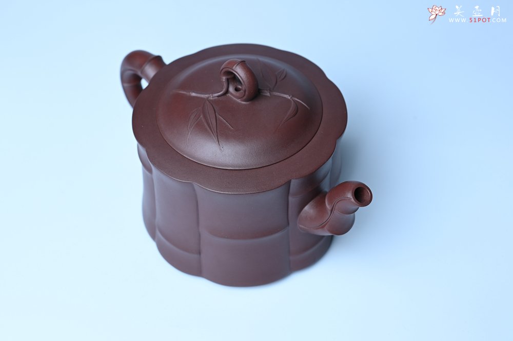 紫砂壶图片：美壶特惠 紫砂壶手工手制优质紫泥八段竹壶 茶人醉爱 - 宜兴紫砂壶网