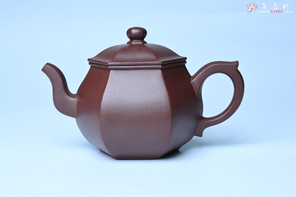 紫砂壶图片：全手工六方高韵 韵味悠长 - 宜兴紫砂壶网