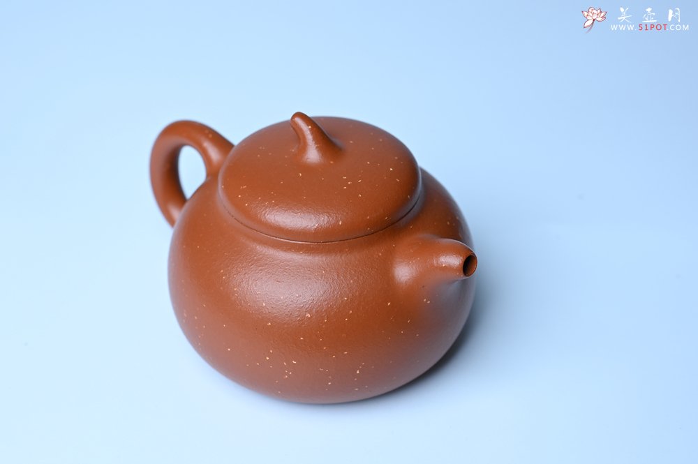 紫砂壶图片：美壶特惠 特好红泥桂花砂茄段壶 茶人醉爱 - 宜兴紫砂壶网