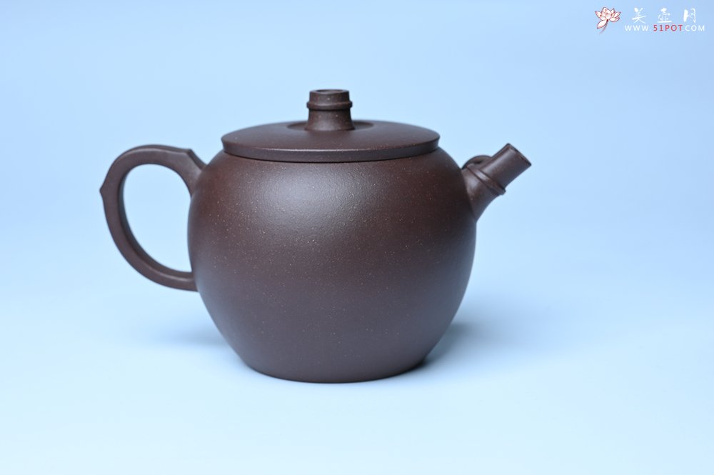 紫砂壶图片：美壶特惠 精致紫泥竹巨轮壶 茶人醉爱 - 宜兴紫砂壶网