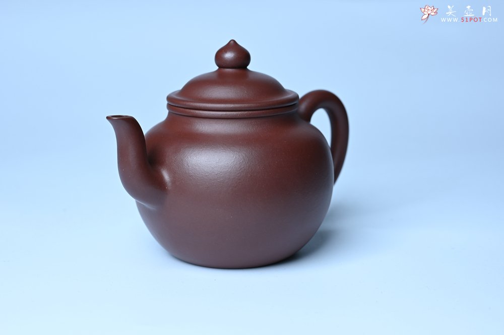 紫砂壶图片：油润黄龙山4号深井红皮龙 全手工高宫灯壶 东西灰常赞 - 宜兴紫砂壶网