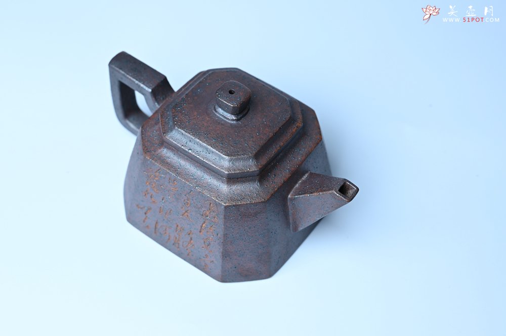 紫砂壶图片：美壶特惠 柴烧八方紫砂壶 茶人醉爱 - 宜兴紫砂壶网