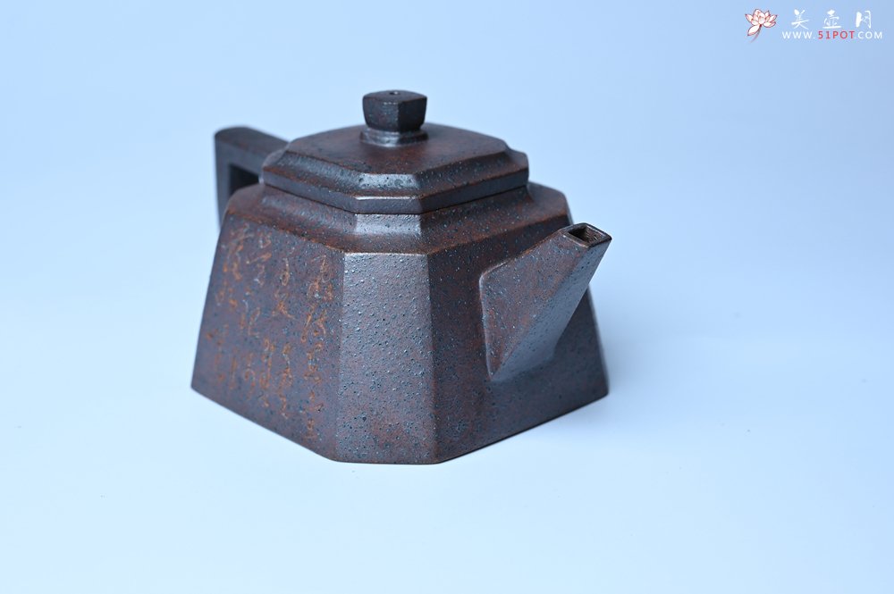 紫砂壶图片：美壶特惠 柴烧八方紫砂壶 茶人醉爱 - 宜兴紫砂壶网