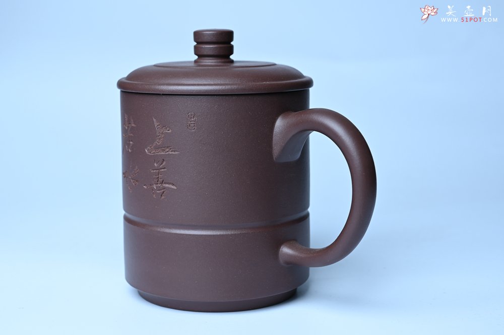 紫砂壶图片：优质紫泥 上善若水杯 美杯特惠 - 宜兴紫砂壶网