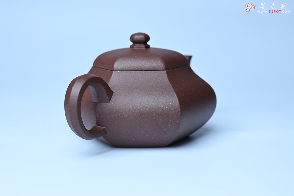 紫砂壶图片：美壶特惠 朱老师全手工六方君德壶 茶人醉爱 - 宜兴紫砂壶网