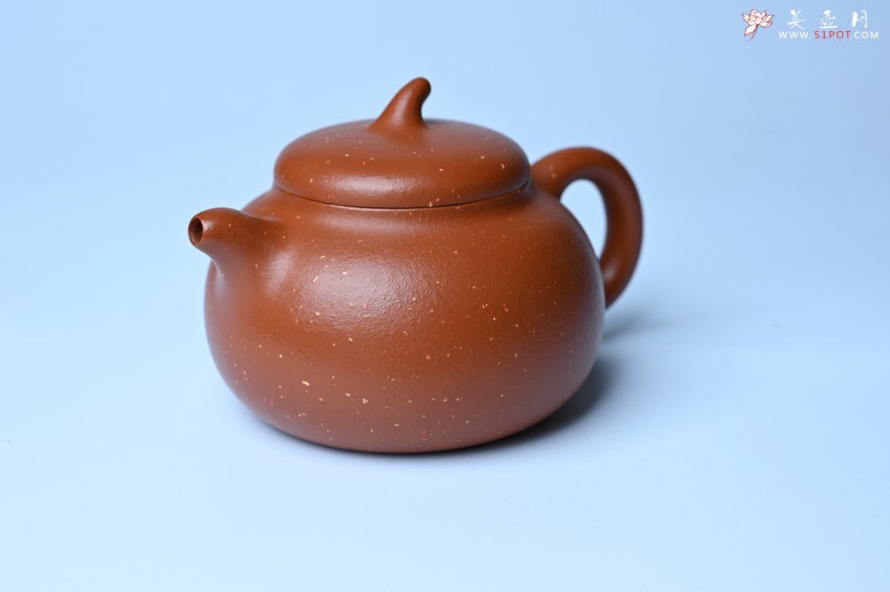 紫砂壶图片：美壶特惠 特好红泥桂花砂茄段壶 茶人醉爱 - 宜兴紫砂壶网